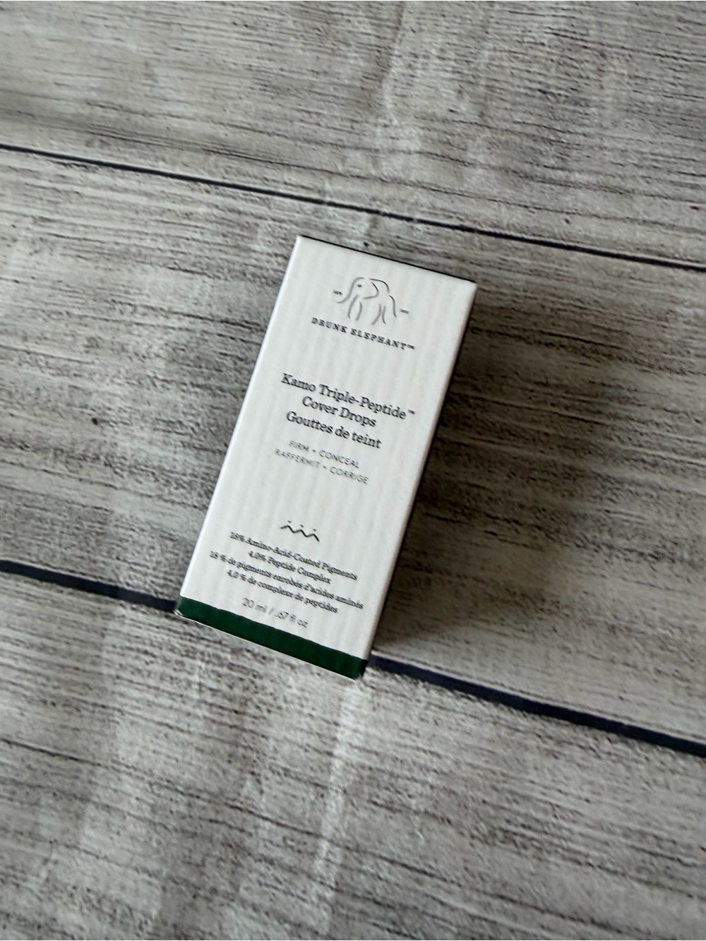Drunk Elephant Kambucha Triple-Peptide Cover Drops - White/Green